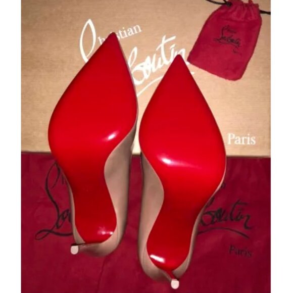 Christian Louboutin | Hot Chick 100 patent after sun pumps  EU 39.5 - Christian Louboutin Hot Chick Pumps - Patent Leather - After Sun